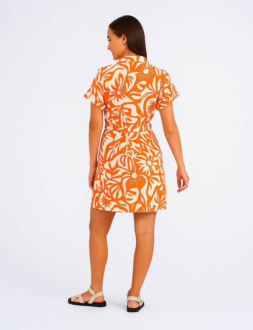 ONLY Jakiri Linen Blend Shirt Dress, Tropical Sunshine product photo View 02 L