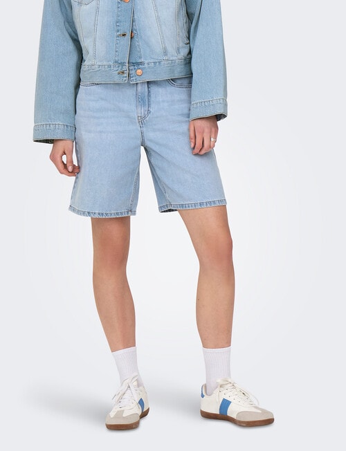 ONLY Robyn Long Denim Short, Light Blue product photo