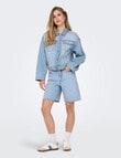 ONLY Robyn Long Denim Short, Light Blue product photo View 03 S