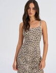 ONLY Lowa Leopard Strap Button Dress, Pumice Stone product photo View 03 S