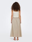 ONLY Zora Long Pleat Skirt, Oxford Tan product photo View 02 S