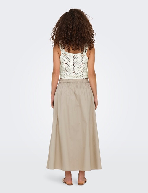 ONLY Zora Long Pleat Skirt, Oxford Tan product photo View 02 L