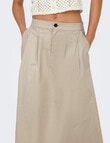 ONLY Zora Long Pleat Skirt, Oxford Tan product photo View 04 S