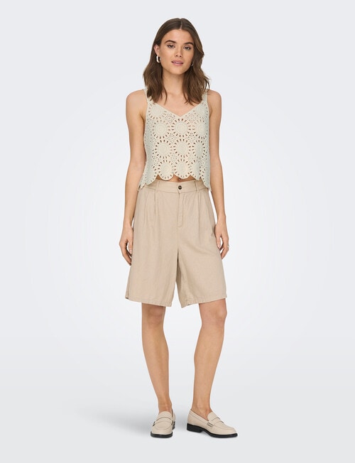 ONLY Yvonne Crotchet Top, Birch product photo View 04 L