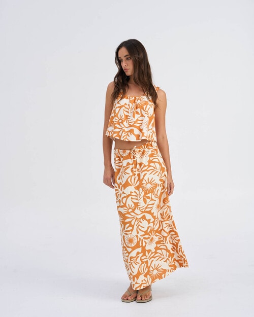 ONLY Jakiri Linen Blend Singlet, Tropical Sunshine product photo View 03 L