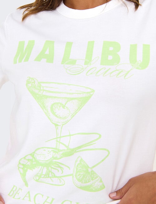 ONLY Dina Club Tee, Malibu Print product photo View 02 L