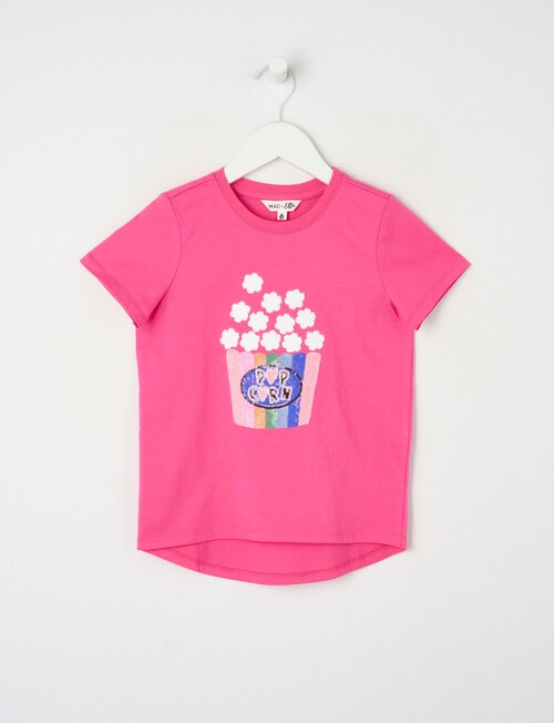 Mac & Ellie Popcorn Short Sleeve Tee, Fuchsia product photo