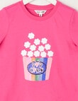 Mac & Ellie Popcorn Short Sleeve Tee, Fuchsia product photo View 02 S