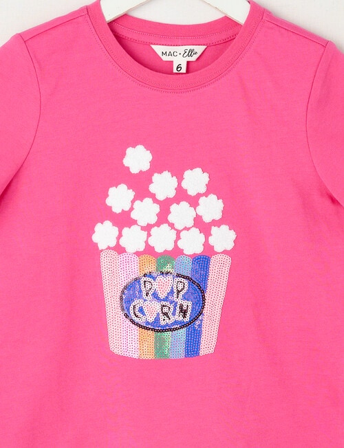 Mac & Ellie Popcorn Short Sleeve Tee, Fuchsia product photo View 02 L