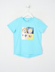 Mac & Ellie Flip Sequin Checkers Short Sleeve Tee, Ocean Blue product photo