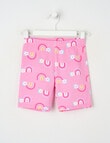 Mac & Ellie Rainbows Bike Short, Candy Pink product photo