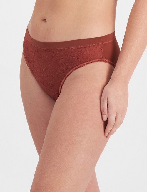 Berlei Barely There Lace Bikini Breif, Burnished Rose product photo View 02 L