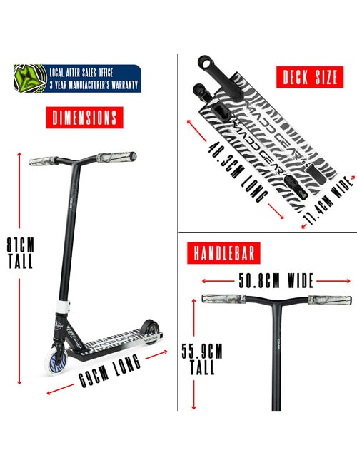 MADD Carve Ultimate Scooter, Zebra product photo View 06 L