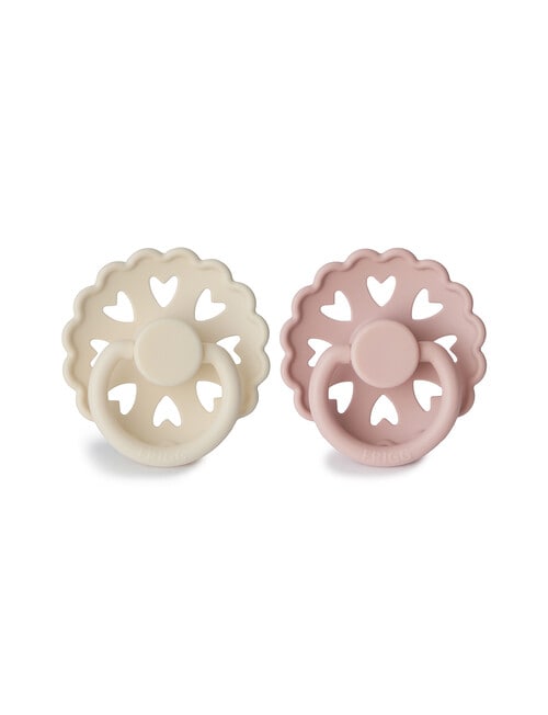 FRIGG Fairy Silicone Pacifier, Cream & Blush, 0-6m, 2-Pack product photo View 02 L