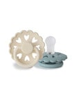 FRIGG Moon Silicone Pacifier, Cream & Sage, 0-6m, 2-Pack product photo