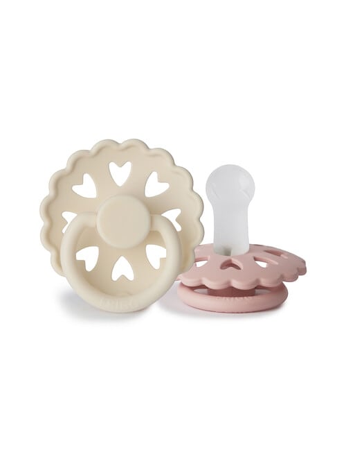 FRIGG Fairy Silicone Pacifier, Cream & Blush, 6-18m, 2-Pack product photo