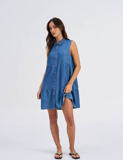 ONLY Bea Siesta Denim Dress, Medium Blue product photo View 04 L