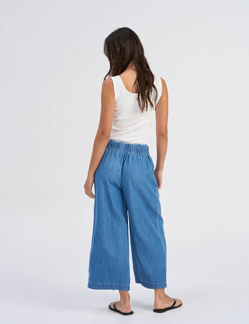 ONLY Bea Wide Cropped Denim Pant, Medium Blue product photo View 02 L