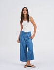 ONLY Bea Wide Cropped Denim Pant, Medium Blue product photo View 04 S