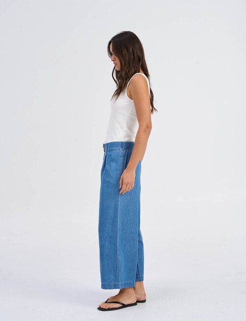 ONLY Bea Wide Cropped Denim Pant, Medium Blue product photo View 05 L