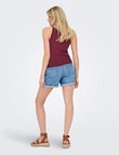 ONLY Miami Strap Top, Ruby Wine product photo View 02 S
