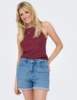 ONLY Miami Strap Top, Ruby Wine product photo View 05 S