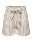 ONLY Lima Pinstripes Belt Shorts, Cloud Dancer product photo