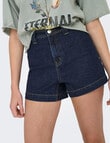 ONLY Paris Denim Shorts, Dark Blue product photo