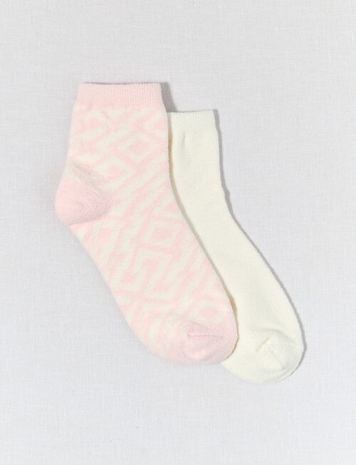 Simon De Winter Geo Half Crew Sock, 2-Pack, Butter, Primrose & Ivory product photo