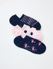 Simon De Winter Liner Socks, 3-Pack, Flamingo, French Navy & Pale Primrose product photo