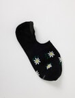 Simon De Winter Daisy Liner Socks, Black product photo View 03 S