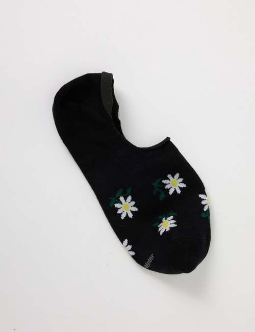 Simon De Winter Daisy Liner Socks, Black product photo View 03 L