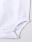 Little Bundle Stretch Cotton Sleeveless Bodysuit, 3-Piece Set, White product photo View 03 S