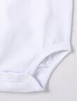 Little Bundle Stretch Cotton Sleeveless Bodysuit, 3-Piece Set, White product photo View 03 S