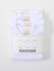 Little Bundle Pointelle Short-Sleeve Bodysuit, 3-Piece Set, White product photo View 02 S