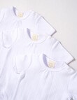 Little Bundle Pointelle Short-Sleeve Bodysuit, 3-Piece Set, White product photo View 03 S