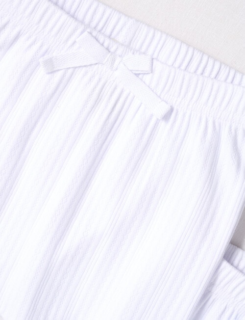 Little Bundle Pointelle Pants, 2-Piece Set, White product photo View 03 L