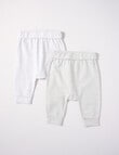 Little Bundle Stretch Cotton Pants, 2-Piece Set, Grey Marle product photo