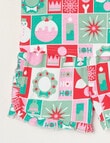 Sleep Mode Christmas Joy Knit Short PJ Set, Green, 2-8 product photo View 03 S