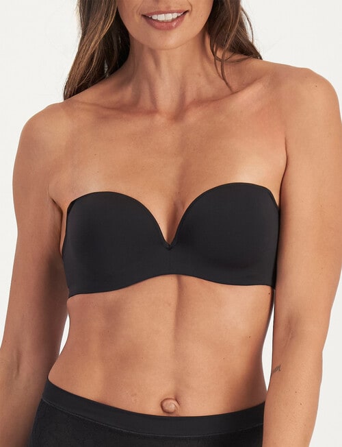 Berlei Barely There Lightly Lined Strapless Bra, Black, B-E product photo