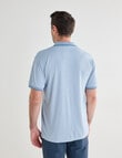 Chisel Herringbone Short Sleeve Quick Dry Polo Shirt, Blue product photo View 02 S