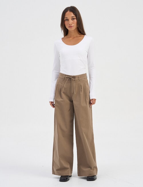 ONLY Liana String Tie Wide Pant, Elm product photo View 05 L