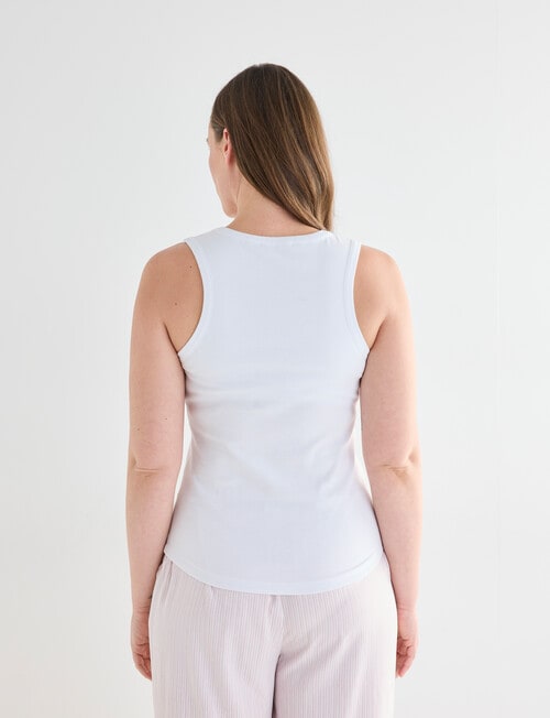 Whistle Sleep Shelf Bra Tank Top, White product photo View 02 L