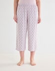 Whistle Sleep Crop Pants, Pink Print product photo