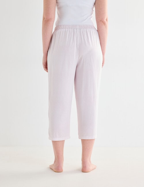 Whistle Sleep Crop Pants, Pink Stripe product photo View 02 L