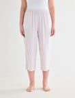 Whistle Sleep Crop Pants, Pink Stripe product photo View 05 S