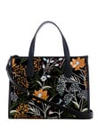 Guess Zalina 2 Comp Tote Bag, Black Floral product photo