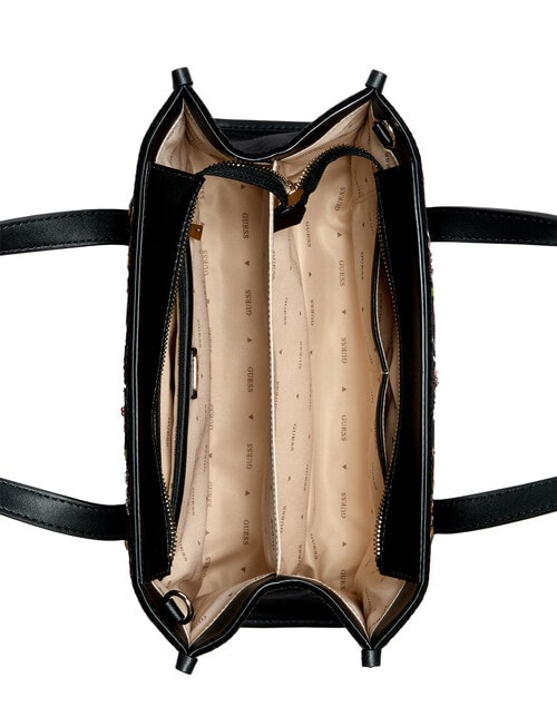 Guess Zalina 2 Comp Tote Bag, Black Floral product photo View 03 L