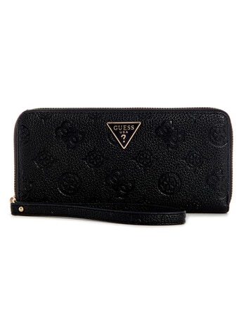 Guess Cresidia II Large Zip Around Wallet, Black Logo product photo