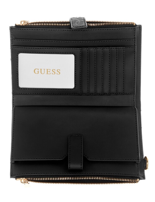 Guess Laurel II Double Zip Organizer Wallet, Coal Logo product photo View 03 L